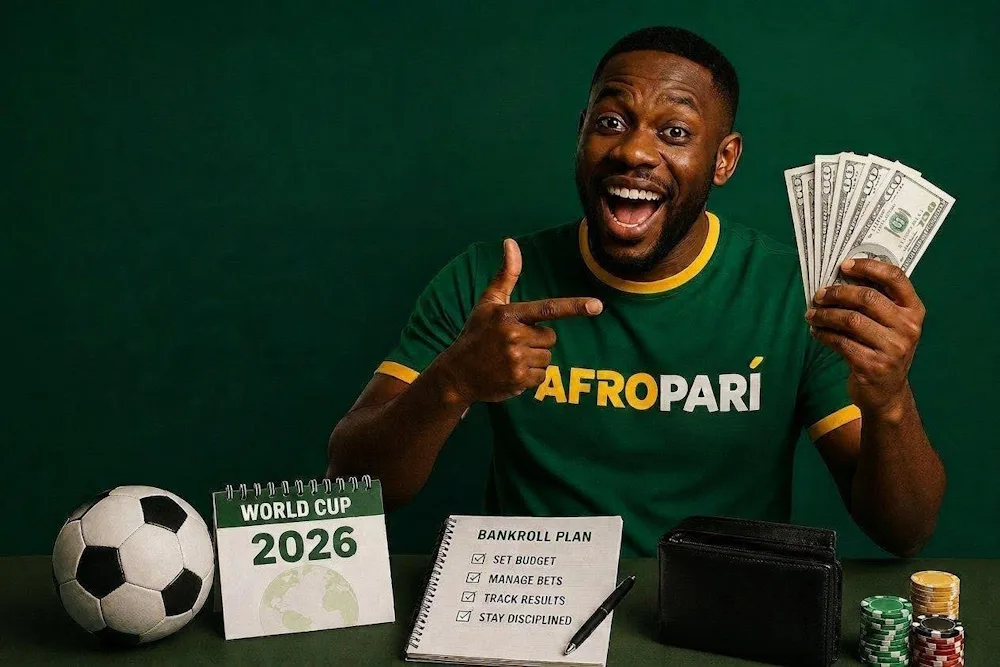 Man holding cash and betting notepad