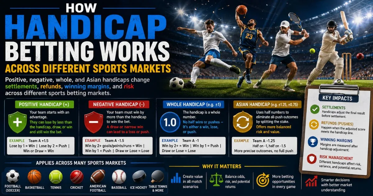 How handicap betting works across different sports markets