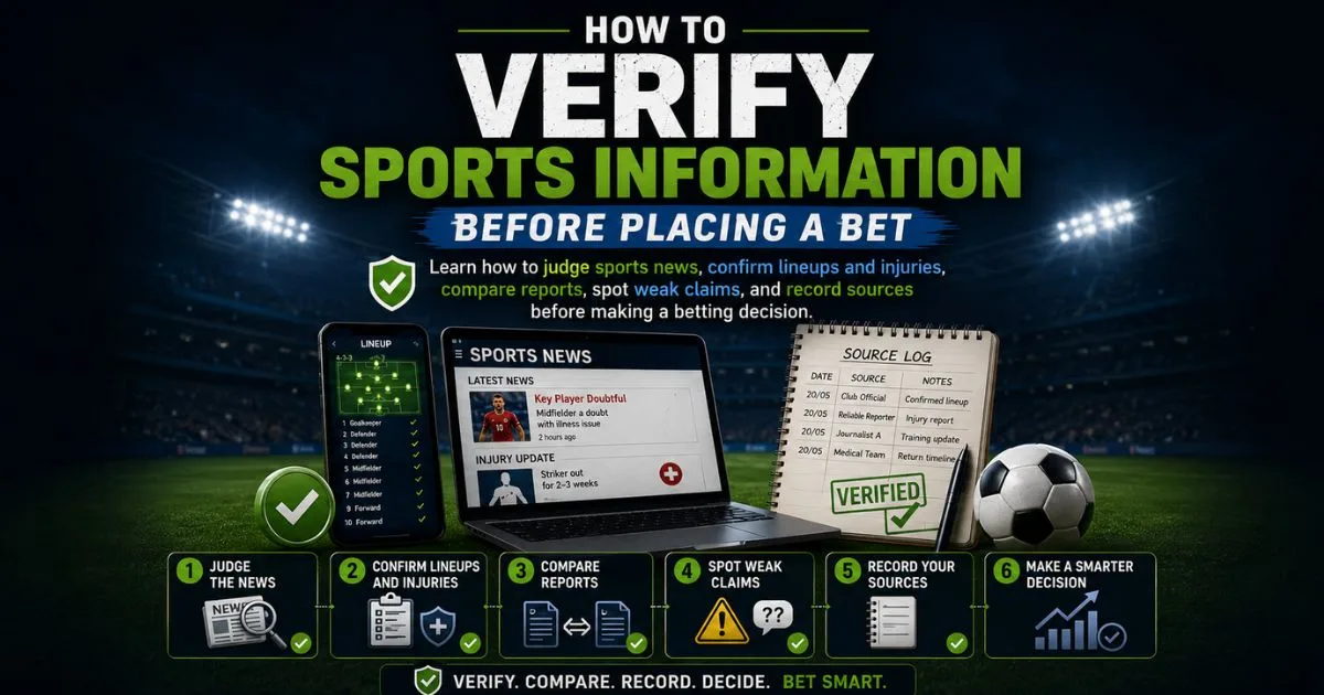 How to verify sports information before placing a bet