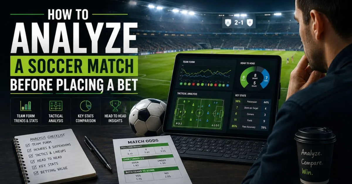 How to Analyze a Soccer Match Before Placing a Bet