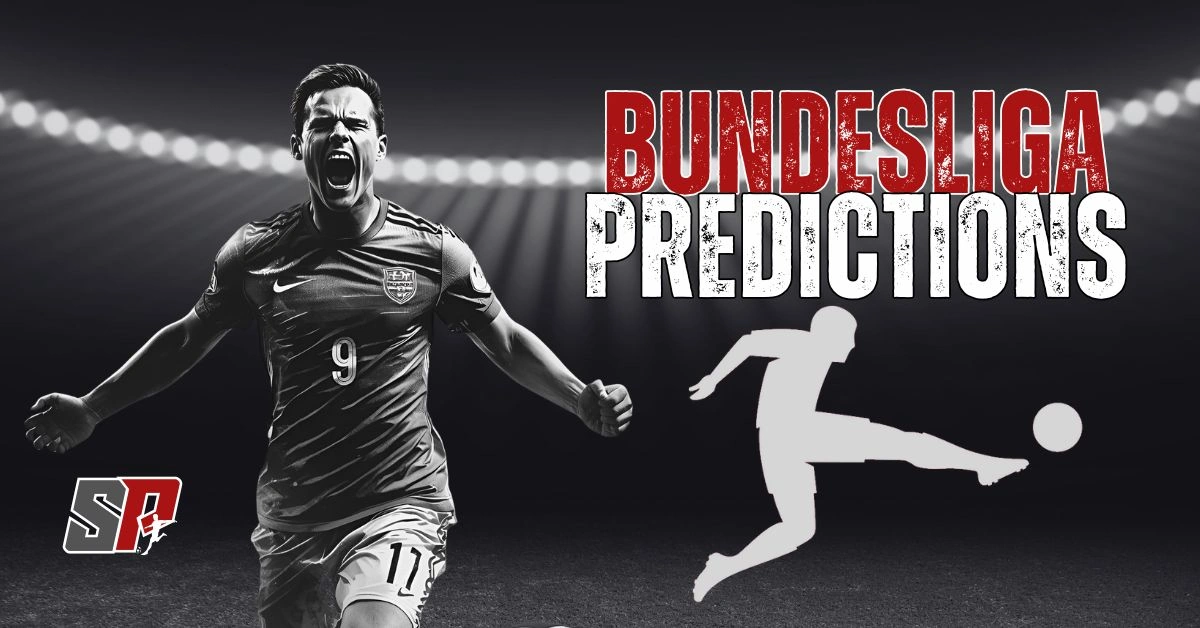 Bundesliga football player celebrating a goal during a league match